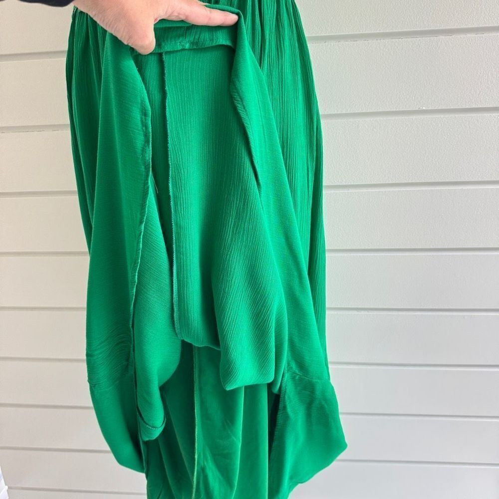 Nina Leonard Women’s Sleeveless Lace Trim Maxi Dress Bright Green Medium NWT - Picture 7 of 10